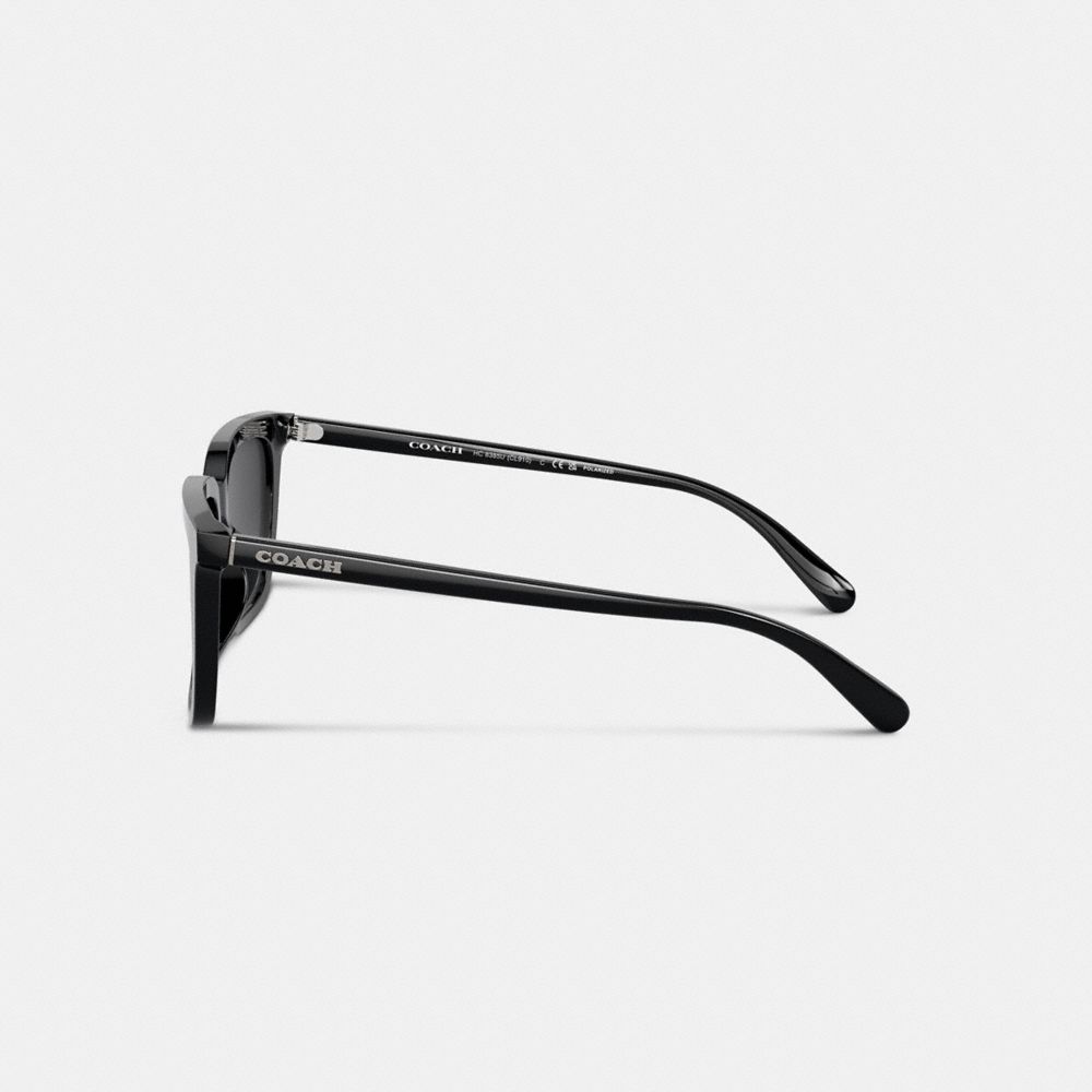 Men Coach Retro Square Sunglasses Black | CA_CH55117