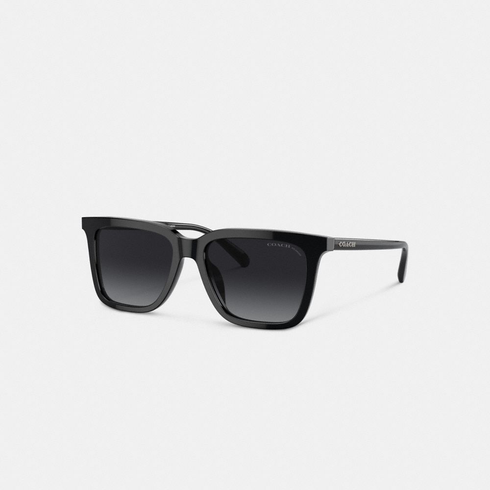 Men Coach Retro Square Sunglasses Black | CA_CH55117