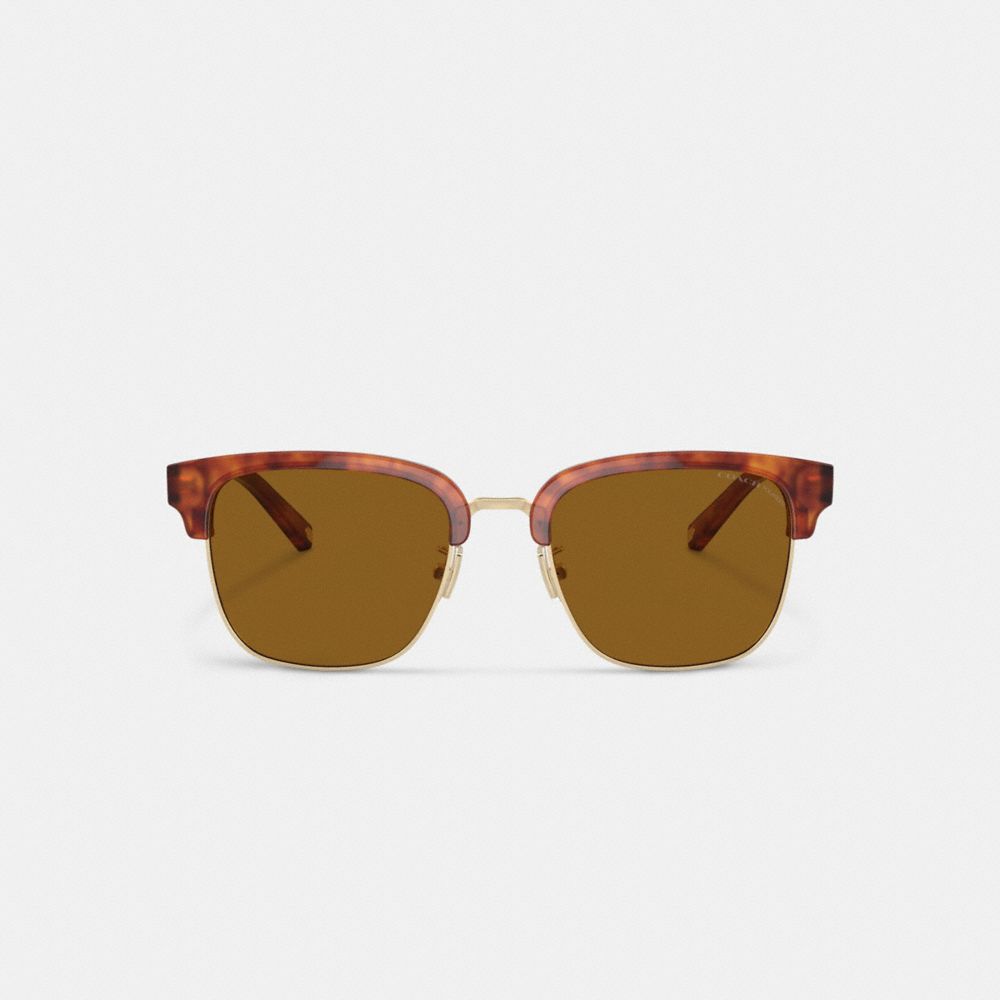 Men Coach Retro Sunglasses Brown | CA_CH31176