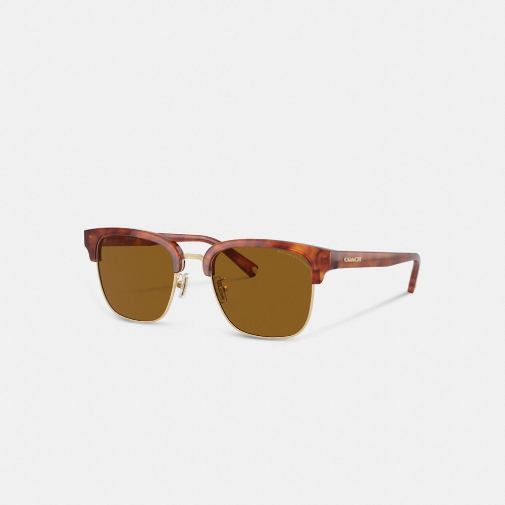 Men Coach Retro Sunglasses Brown | CA_CH31176