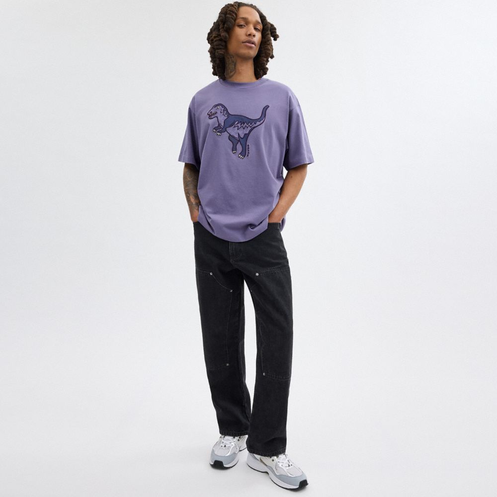 Men Coach Rexy In Organic Cotton T Shirts Purple | CA_CH65555