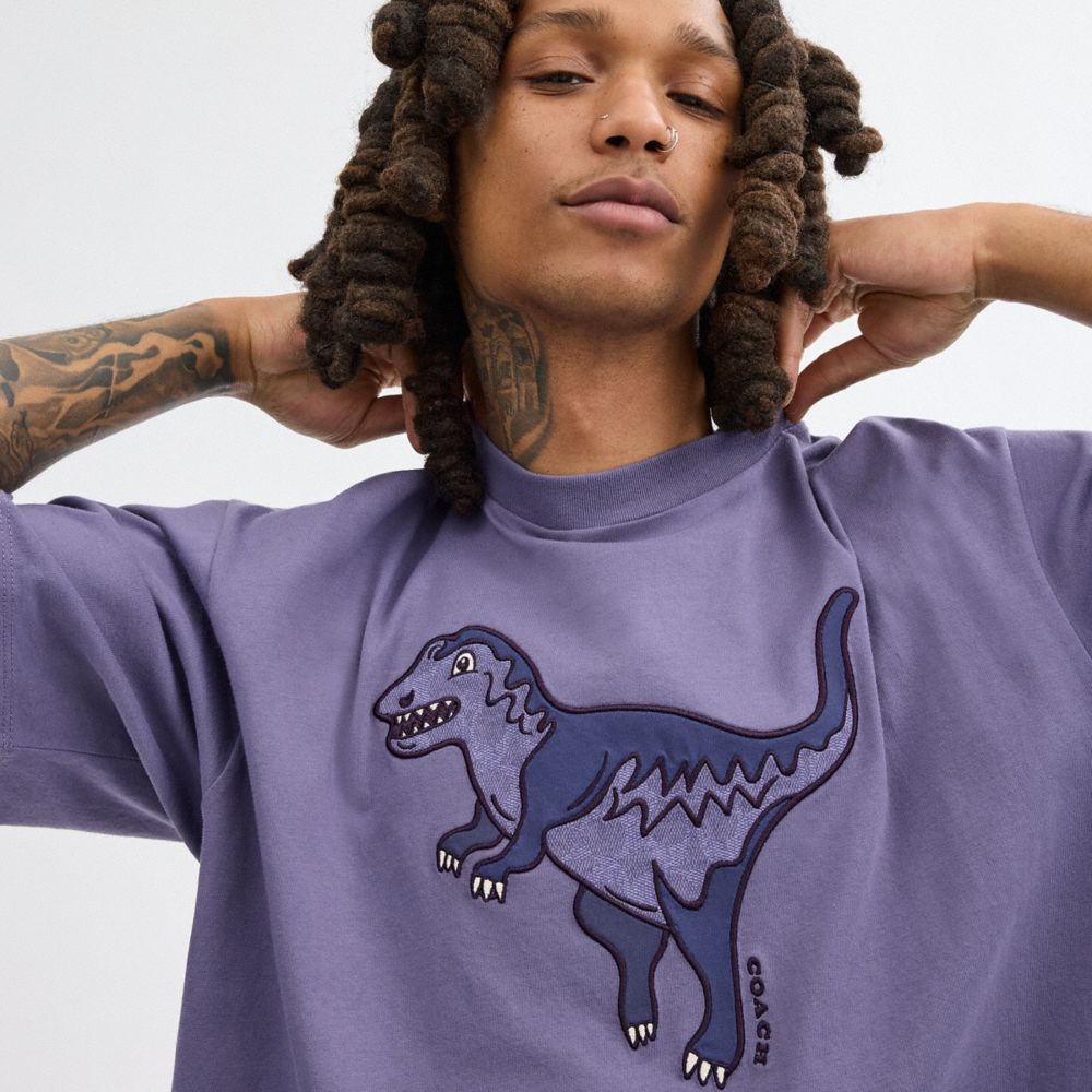 Men Coach Rexy In Organic Cotton T Shirts Purple | CA_CH65555