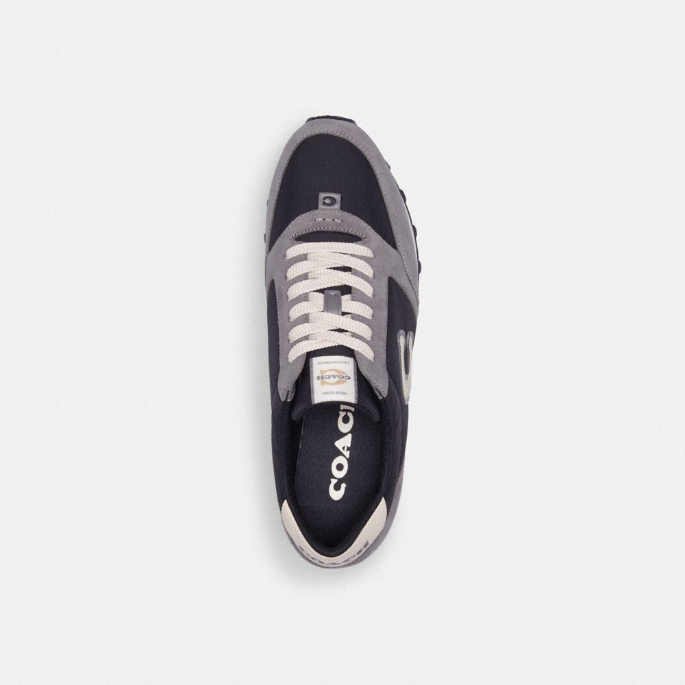 Men Coach Runner Sneakers Black / Grey | CA_CH70888