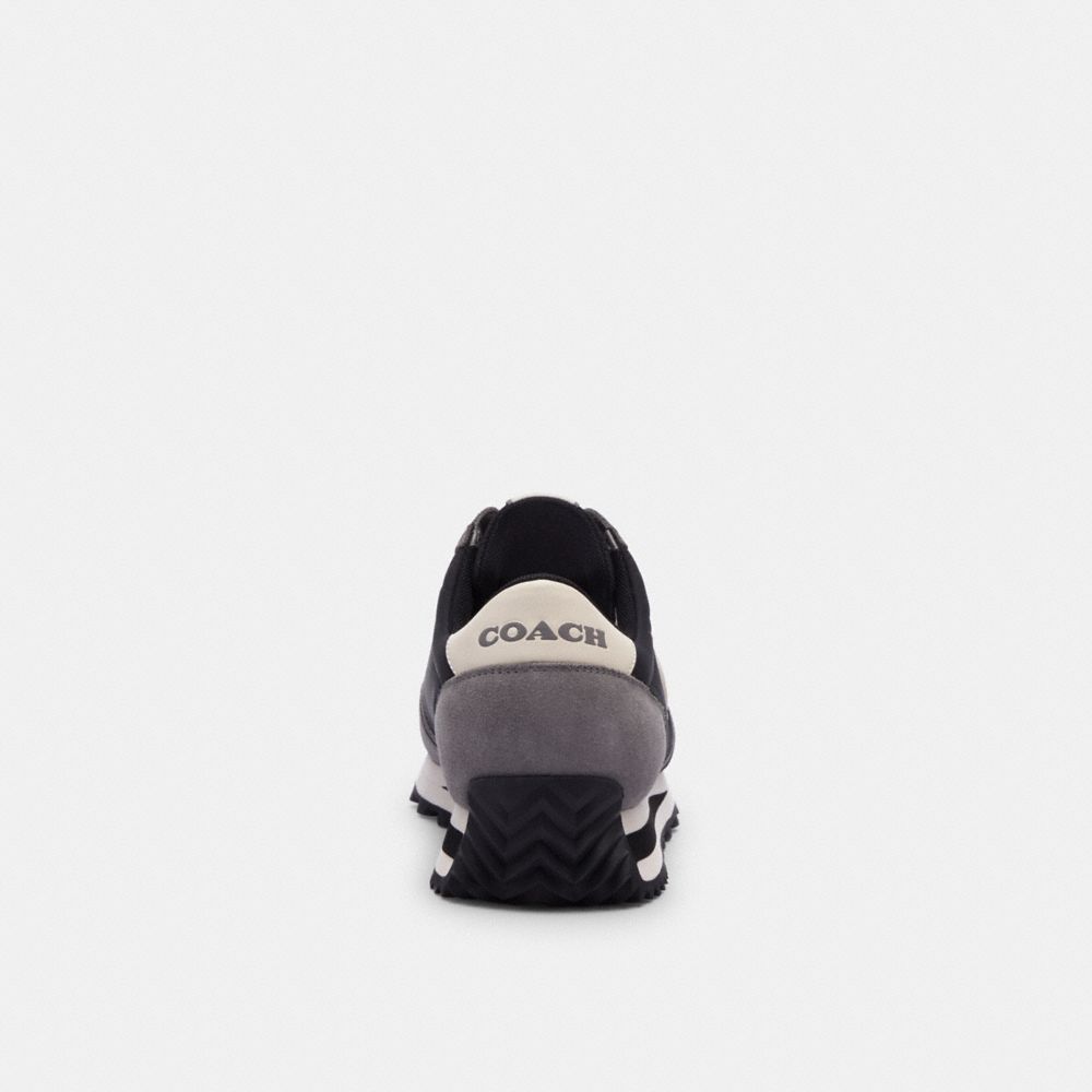 Men Coach Runner Sneakers Black / Grey | CA_CH70888