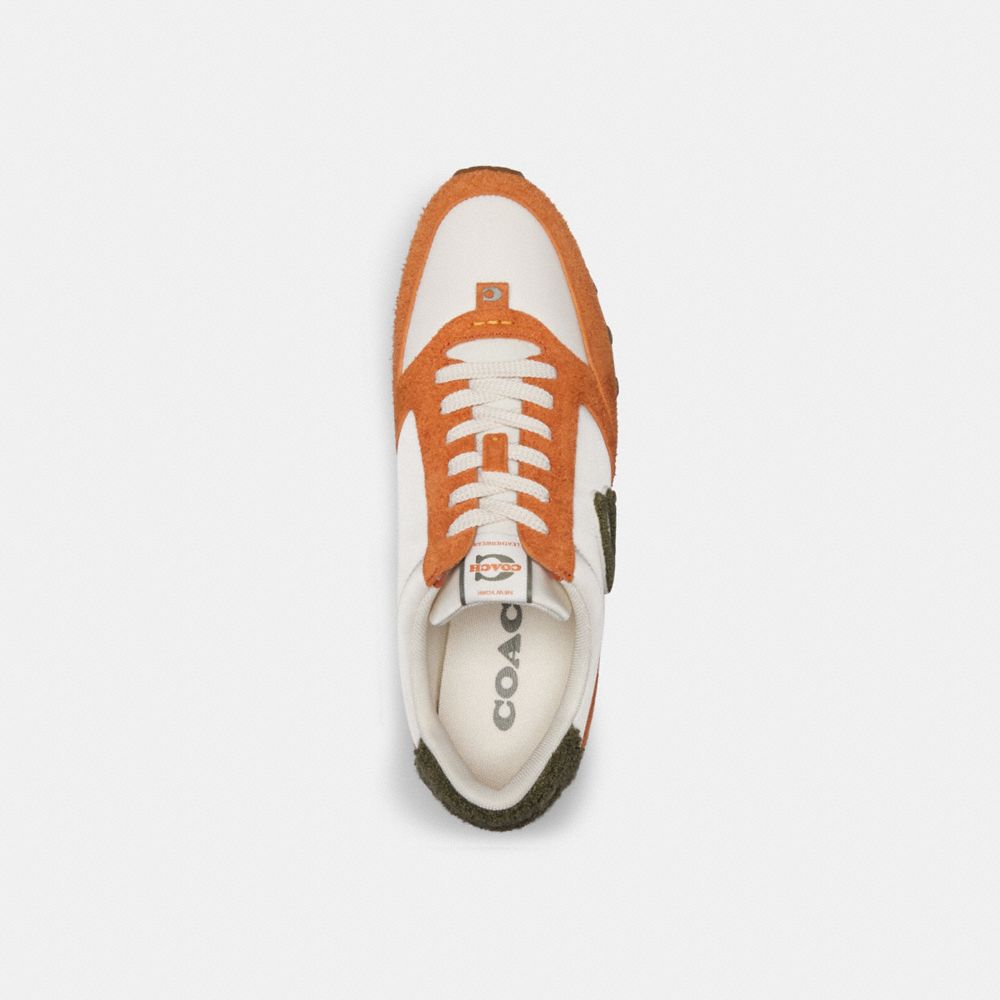 Men Coach Runner Spice Sneakers Brown Orange | CA_CH78639