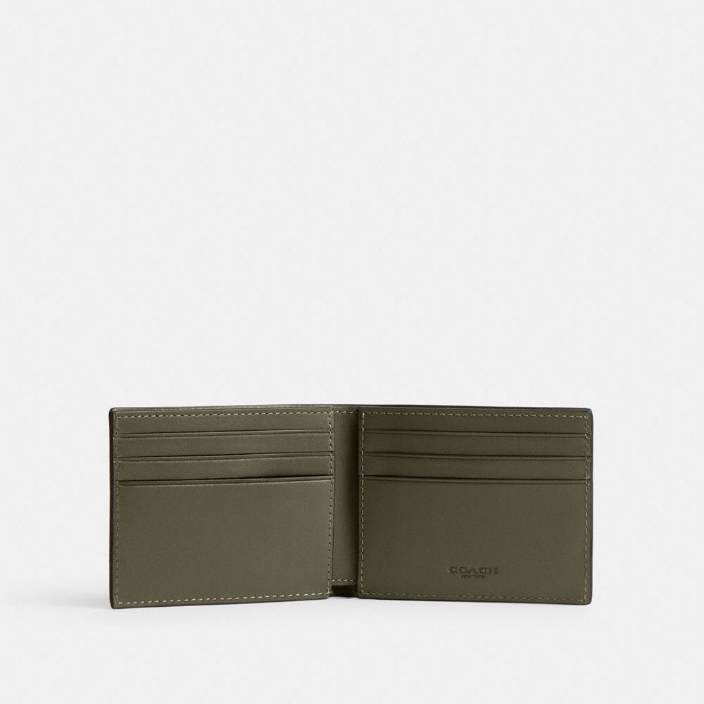 Men Coach Slim Billfold Wallet Billfolds Green | CA_CH76570