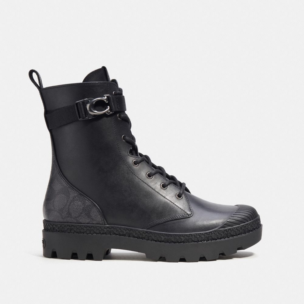 Men Coach Tucker With Signature Boots Black | CA_CH29933