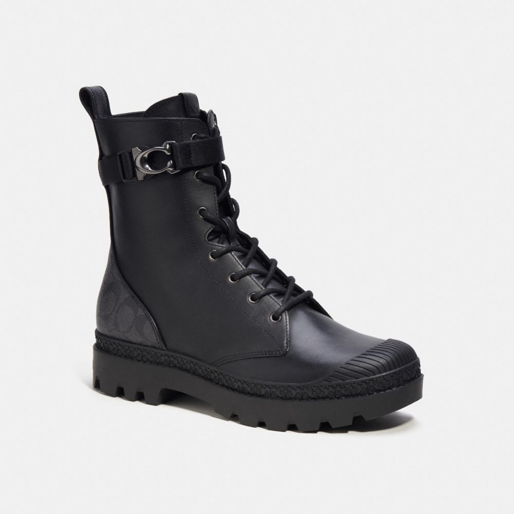 Men Coach Tucker With Signature Boots Black | CA_CH29933