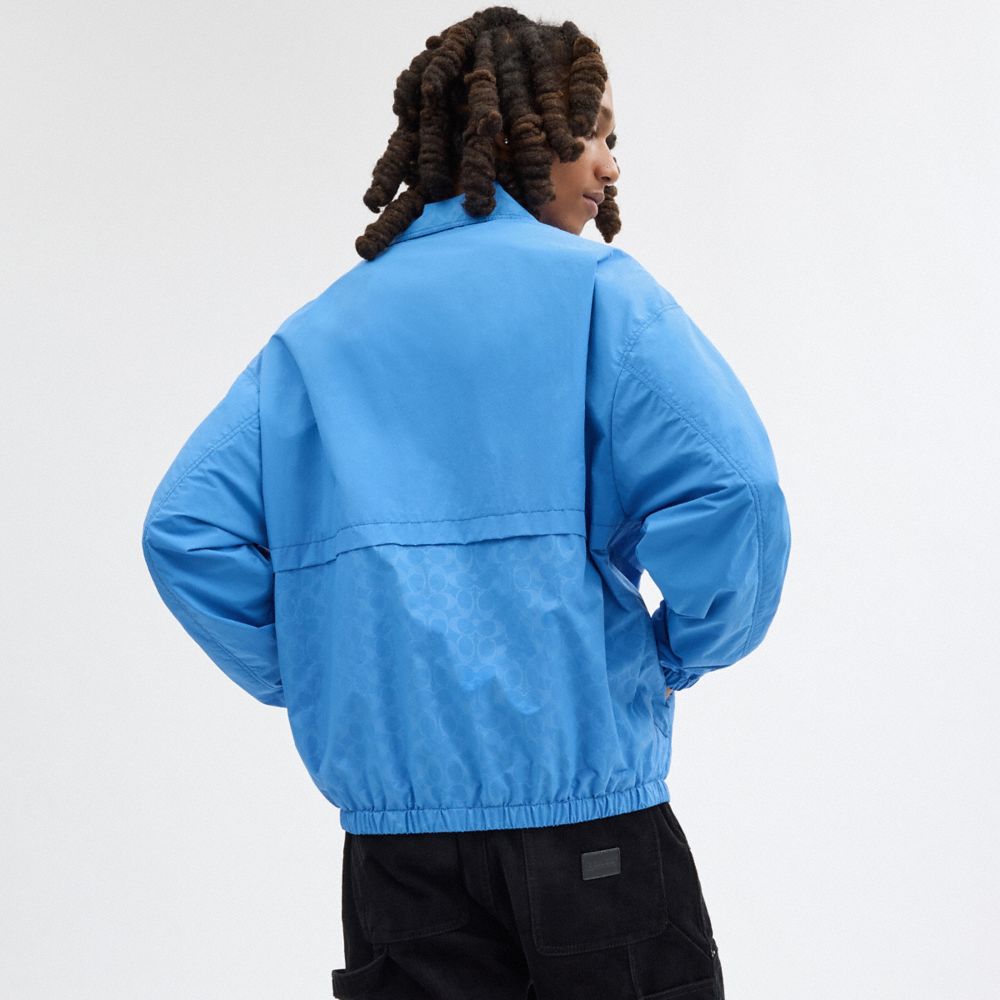 Men Coach Windbreaker Fashion Jackets Blue | CA_CH16120