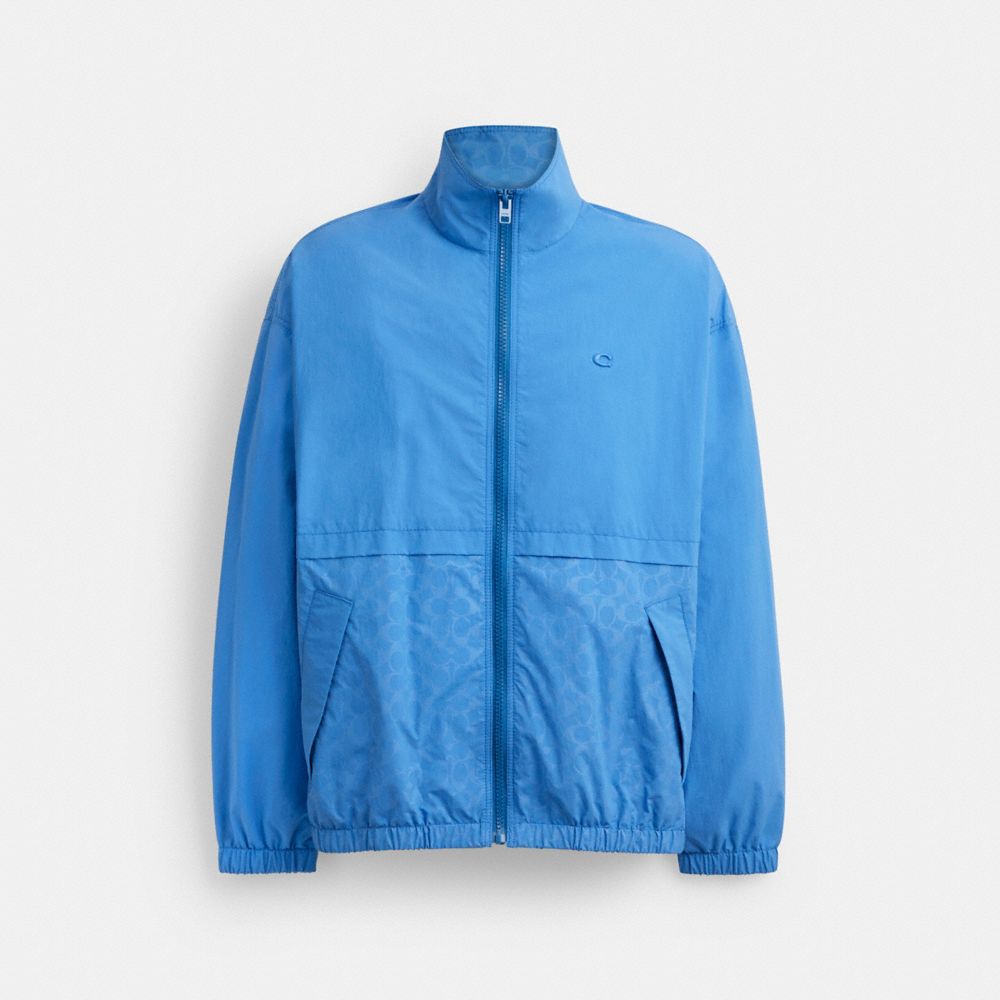 Men Coach Windbreaker Fashion Jackets Blue | CA_CH16120