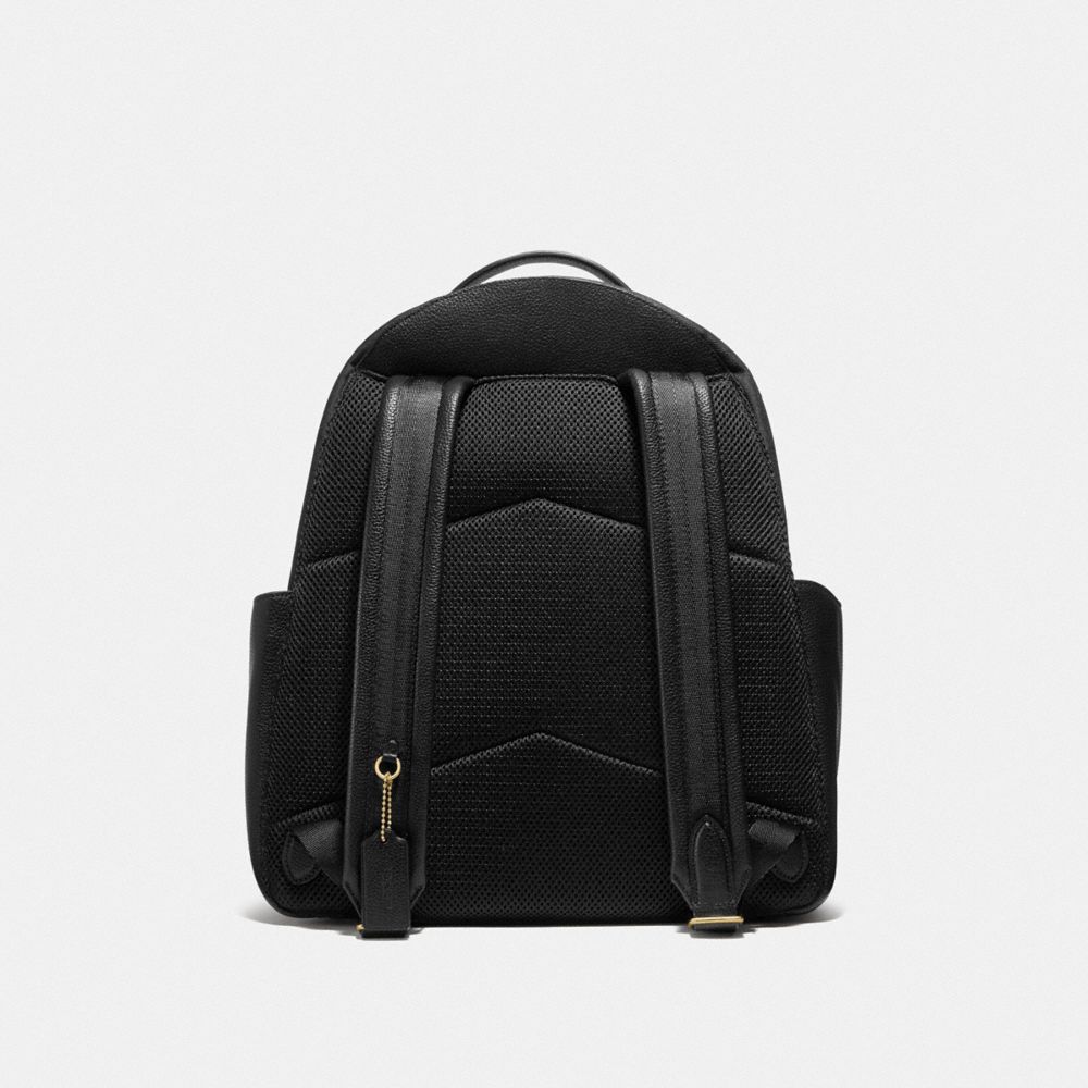 Women Coach Baby Brass Backpacks Black | CA_CH18340