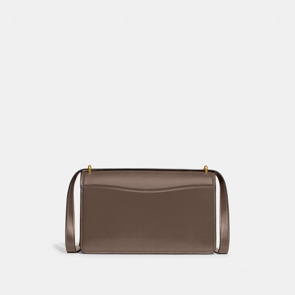 Women Coach Bandit Brass Shoulder Bags Dark Grey | CA_CH83112