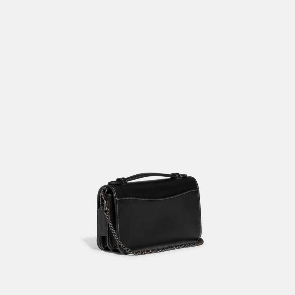 Women Coach Bea Pewter Crossbody Bags Black | CA_CH22549