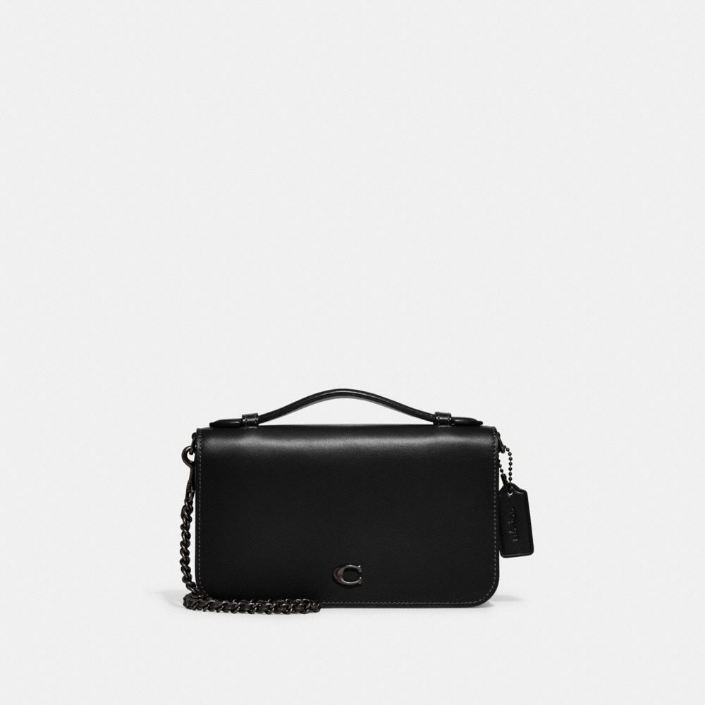 Women Coach Bea Pewter Crossbody Bags Black | CA_CH22549