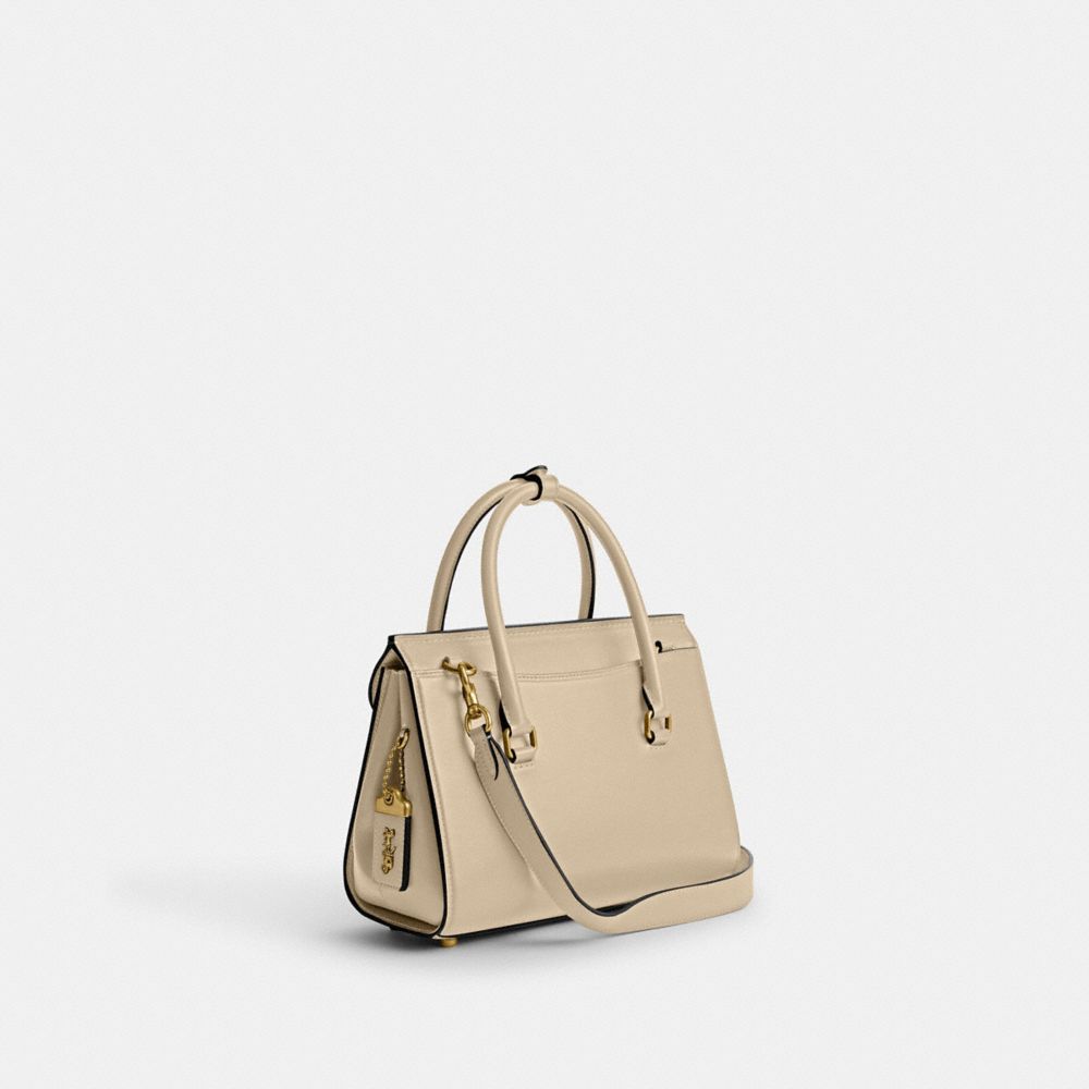 Women Coach Broome Brass Handbag White | CA_CH64850