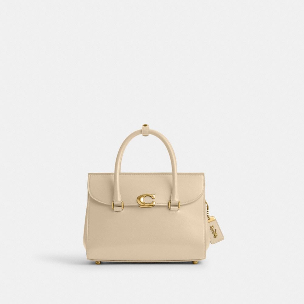 Women Coach Broome Brass Handbag White | CA_CH64850