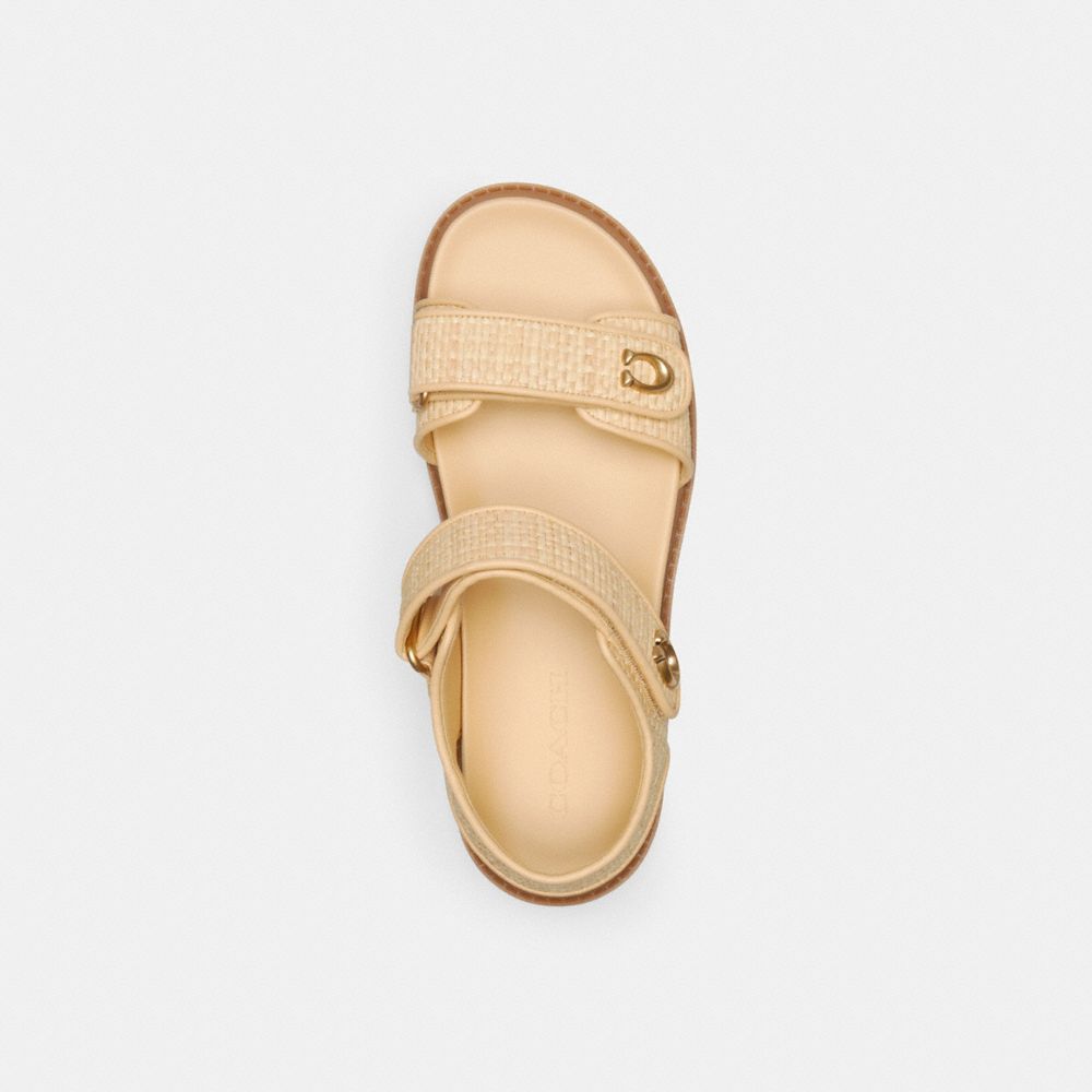 Women Coach Brynn Natural Sandals Beige | CA_CH39912