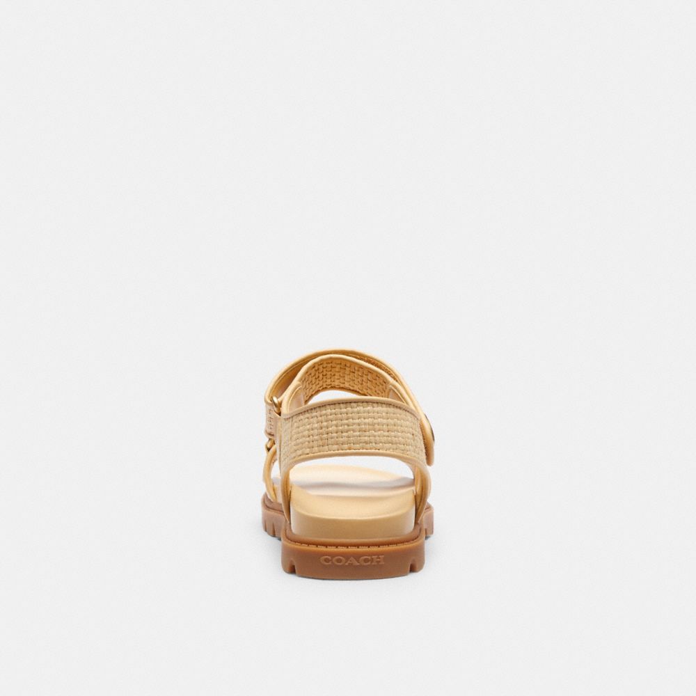 Women Coach Brynn Natural Sandals Beige | CA_CH39912