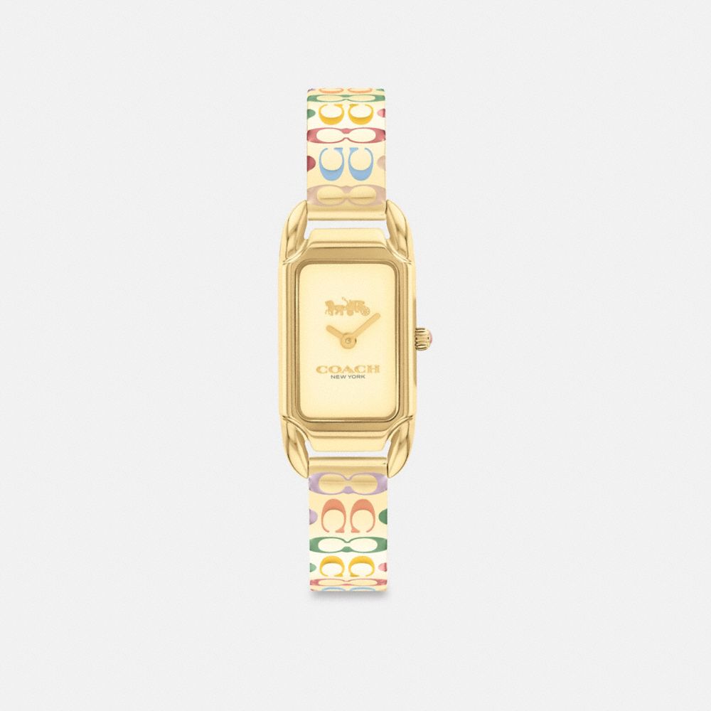 Women Coach Cadie 17.5 Mm X 28.5 Mm Rainbow Watches Gold | CA_CH39476