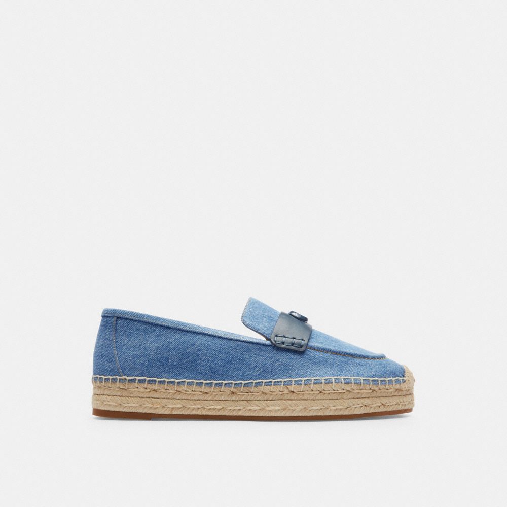 Women Coach Camilla Indigo Denim Espadrille Indigo Blue | CA_CH96767