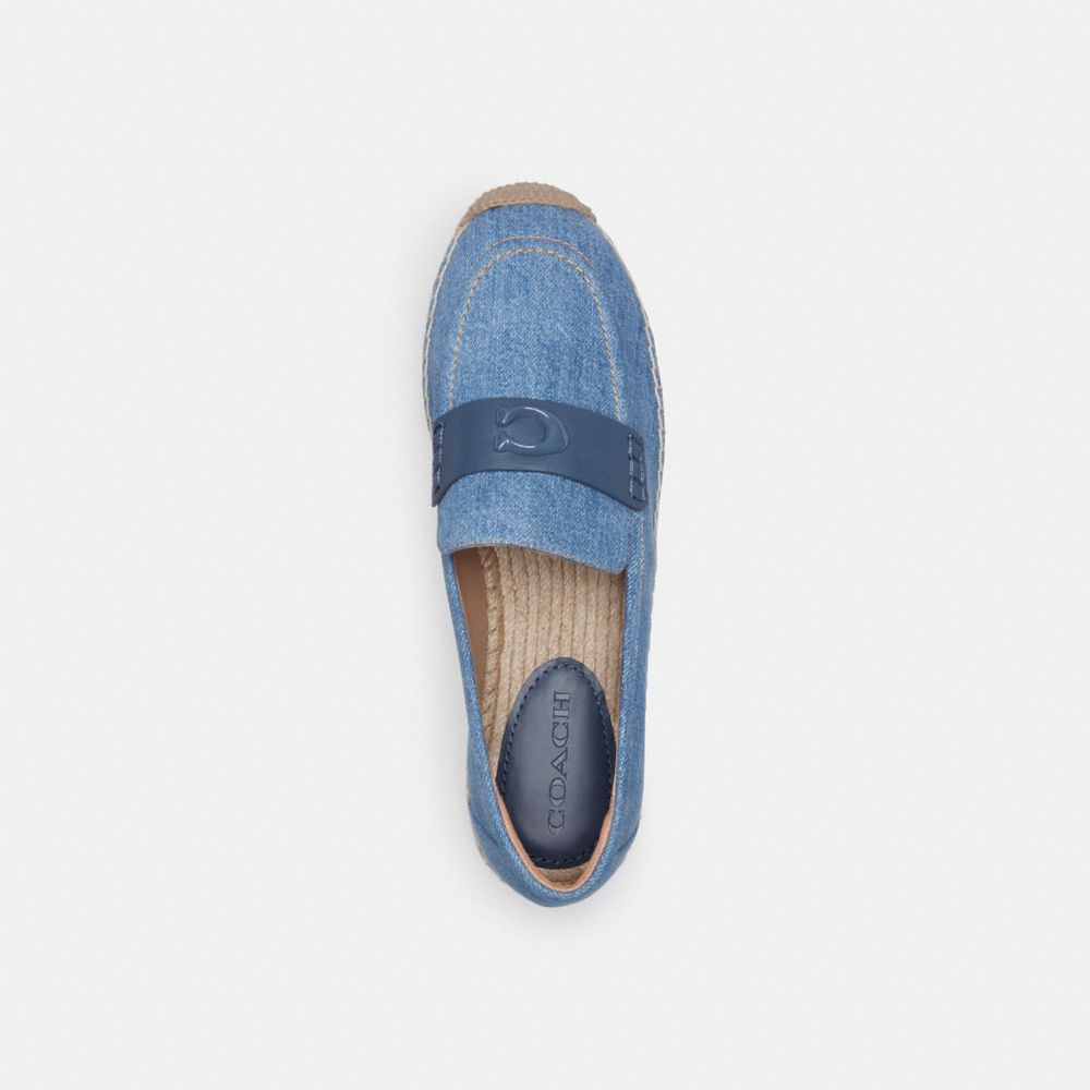 Women Coach Camilla Indigo Denim Espadrille Indigo Blue | CA_CH96767