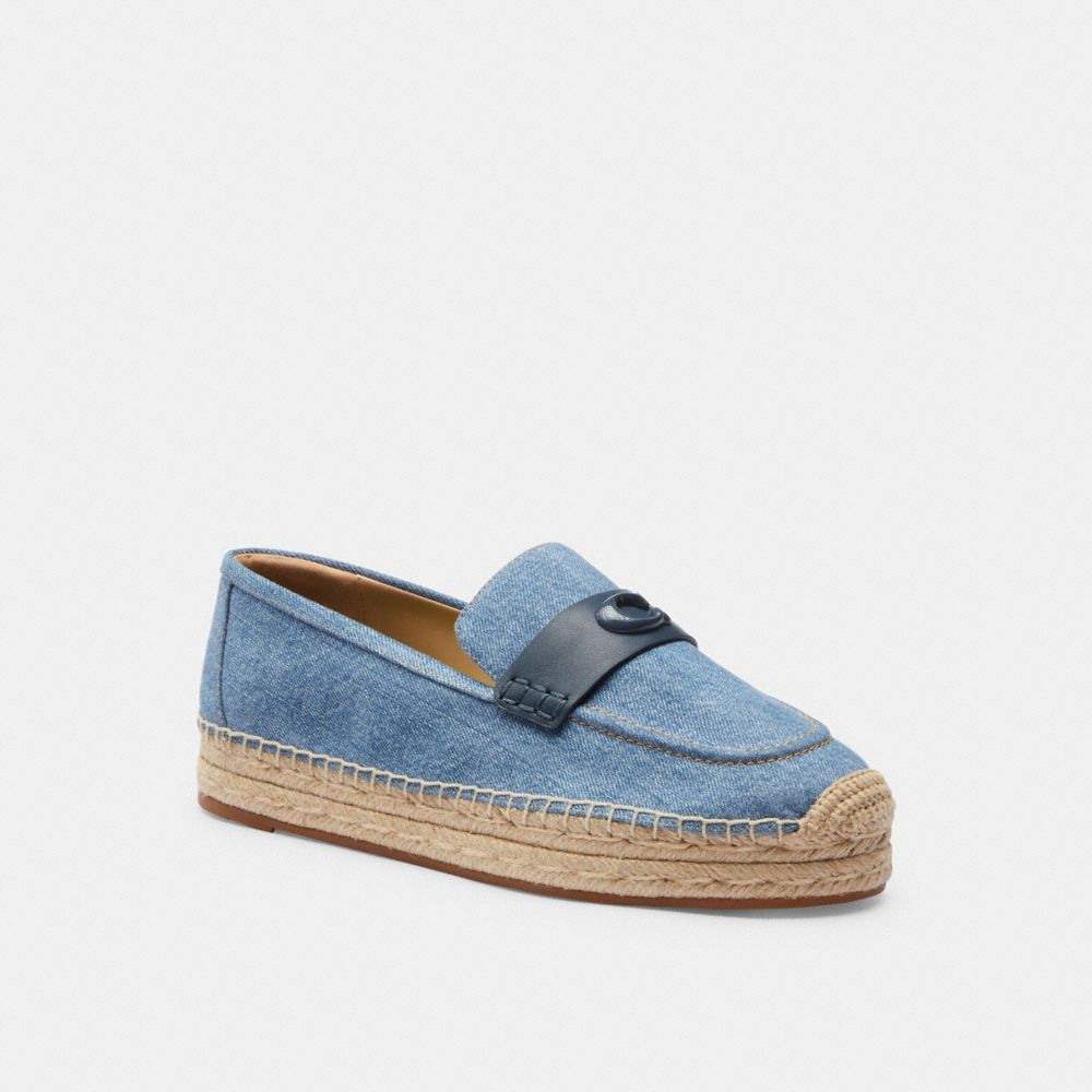 Women Coach Camilla Indigo Denim Espadrille Indigo Blue | CA_CH96767