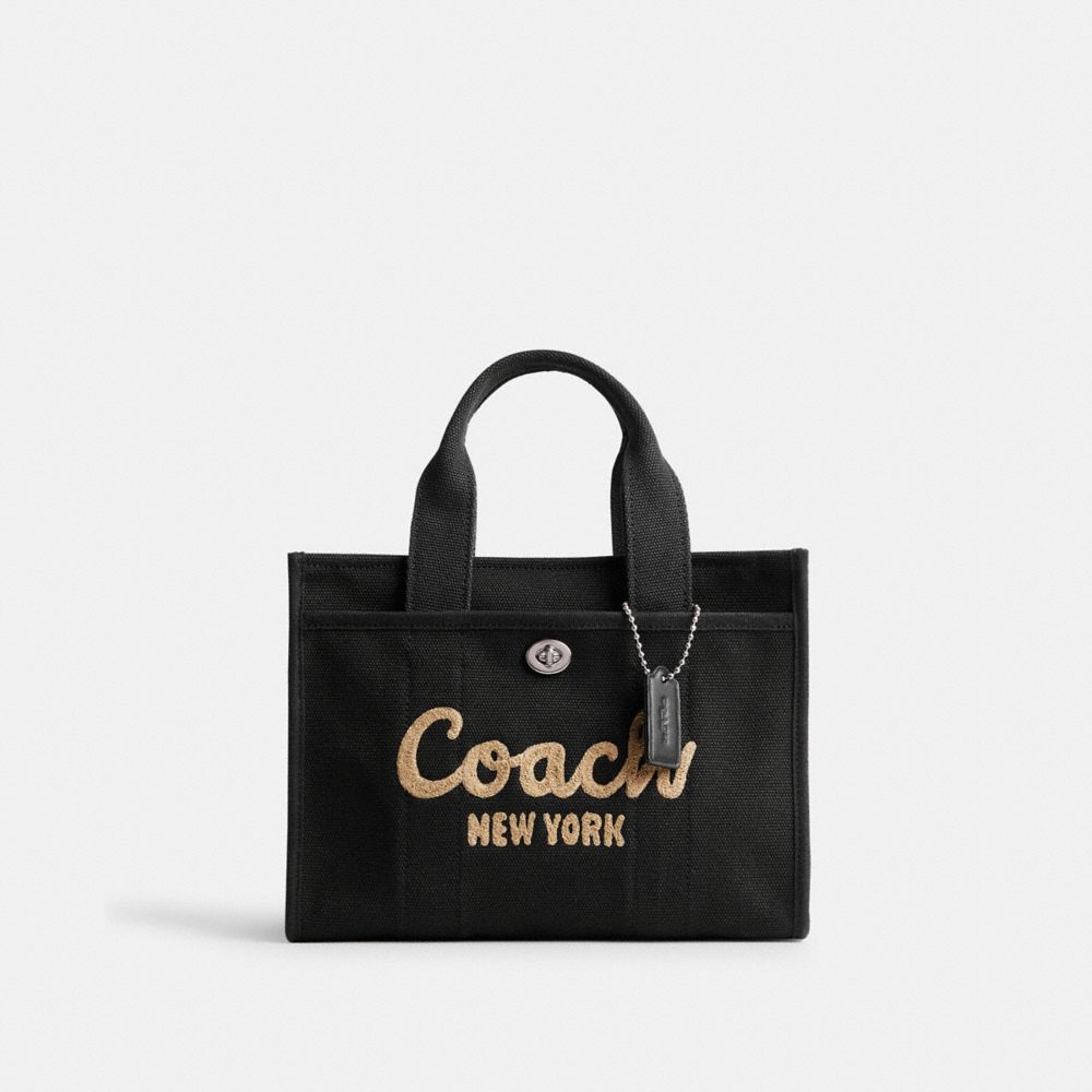 Women Coach Cargo 26 Tote Bag Black | CA_CH12971