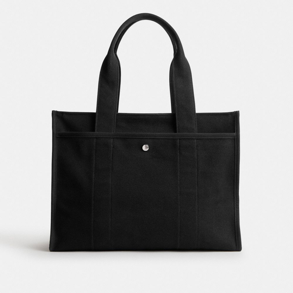 Women Coach Cargo 42 Tote Bag Black | CA_CH27280