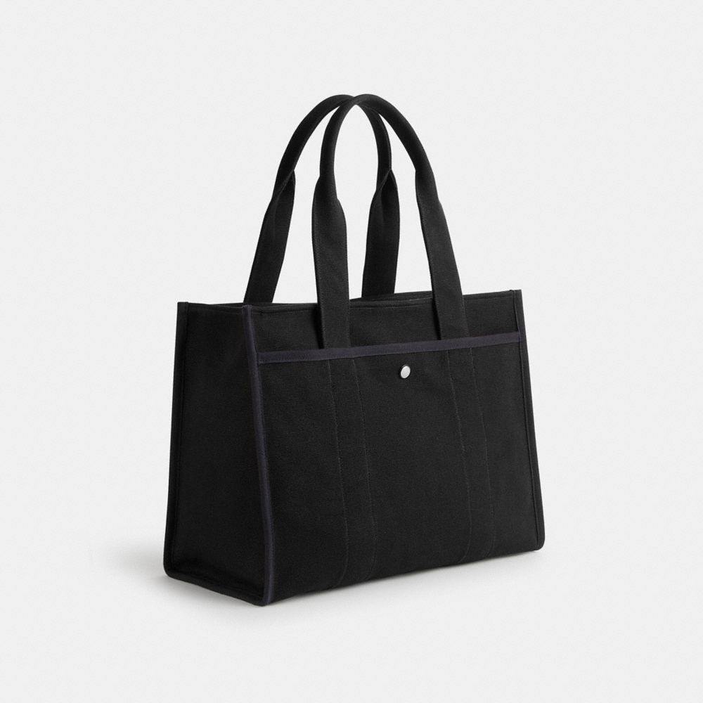 Women Coach Cargo 42 Tote Bag Black | CA_CH27280