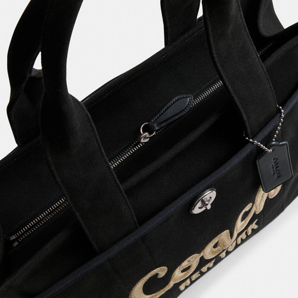 Women Coach Cargo 42 Tote Bag Black | CA_CH27280