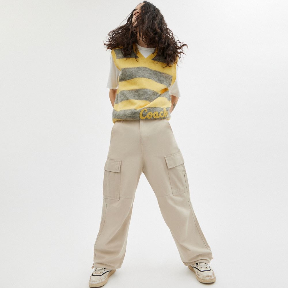 Women Coach Cargo Pants Khaki | CA_CH72250