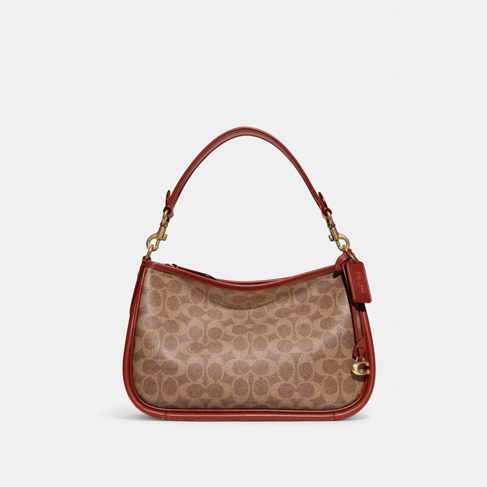 Women Coach Cary In Signature Crossbody Bags Brown / Red | CA_CH97172