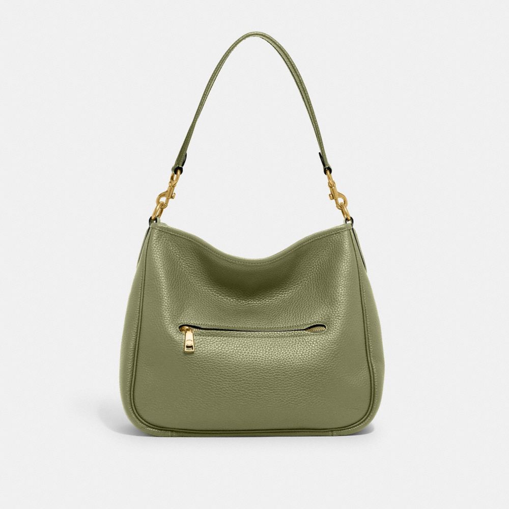 Women Coach Cary Pebble Leather Shoulder Bags Green | CA_CH59222