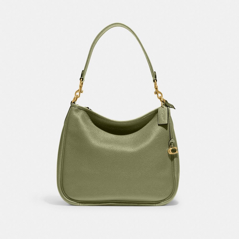 Women Coach Cary Pebble Leather Shoulder Bags Green | CA_CH59222