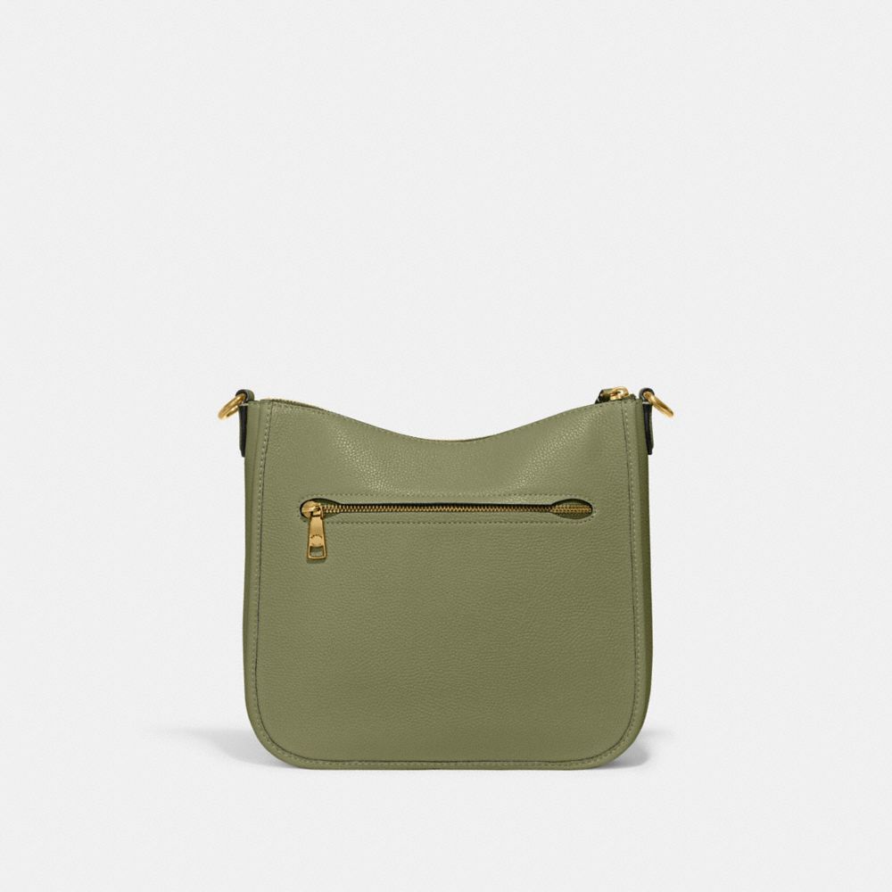 Women Coach Chaise Brass Crossbody Bags Olive | CA_CH69454