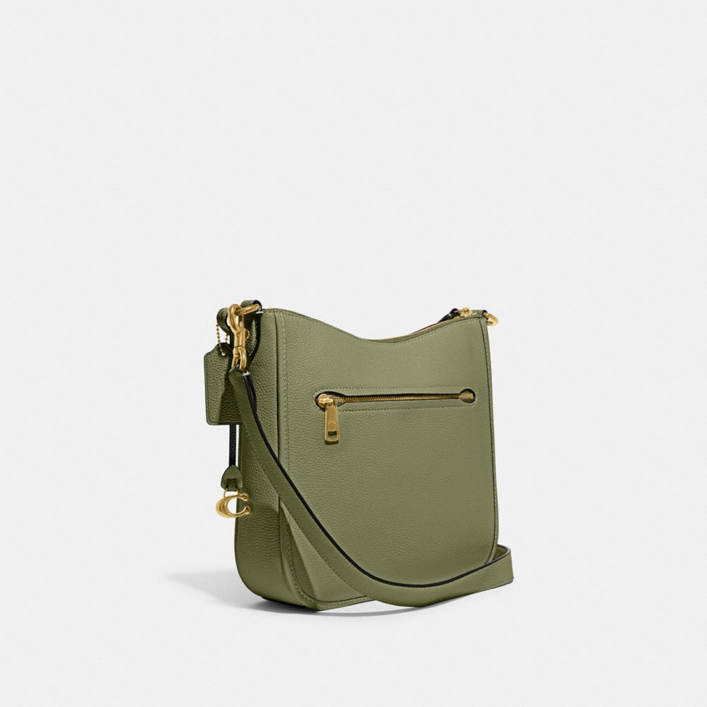 Women Coach Chaise Brass Crossbody Bags Olive | CA_CH69454