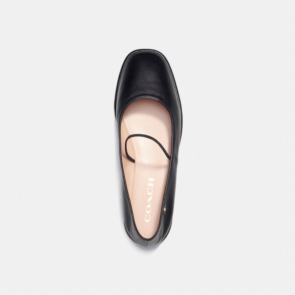 Women Coach Emilia Mary Jane Leather Loafers Black | CA_CH74171