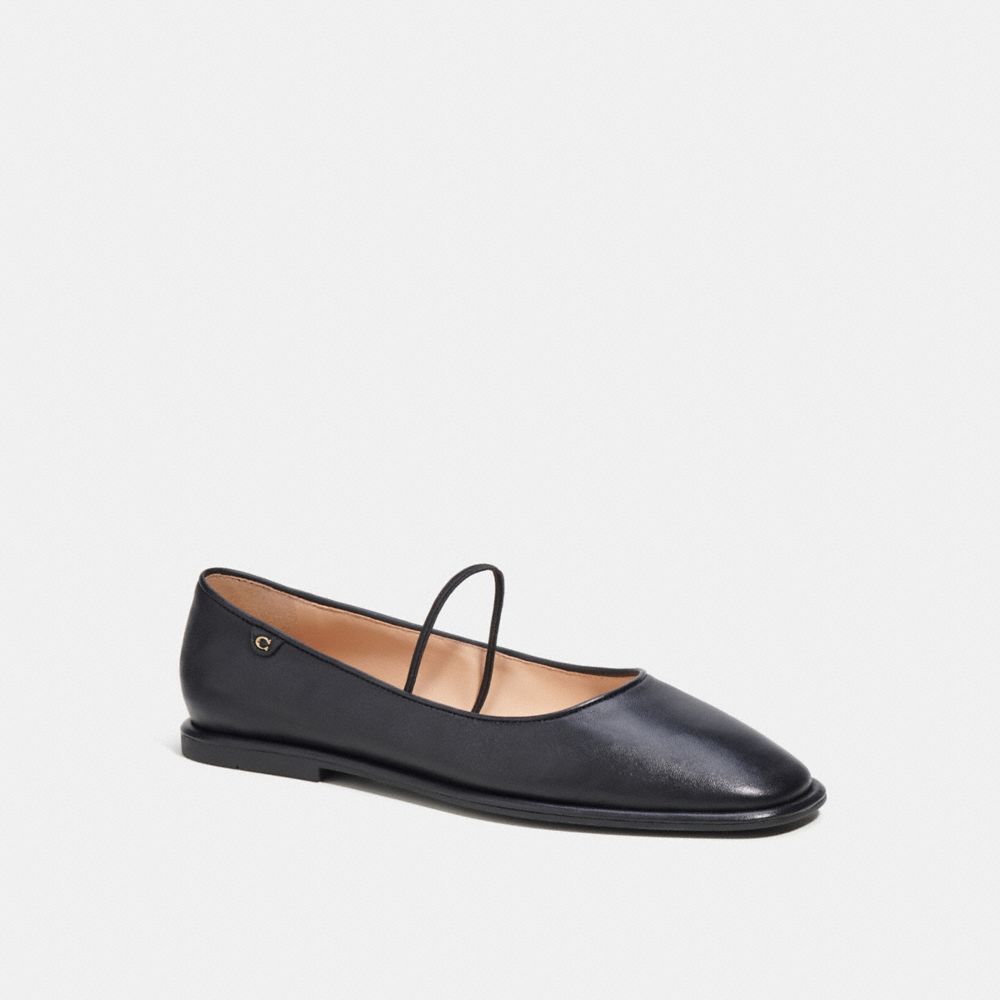 Women Coach Emilia Mary Jane Leather Loafers Black | CA_CH74171