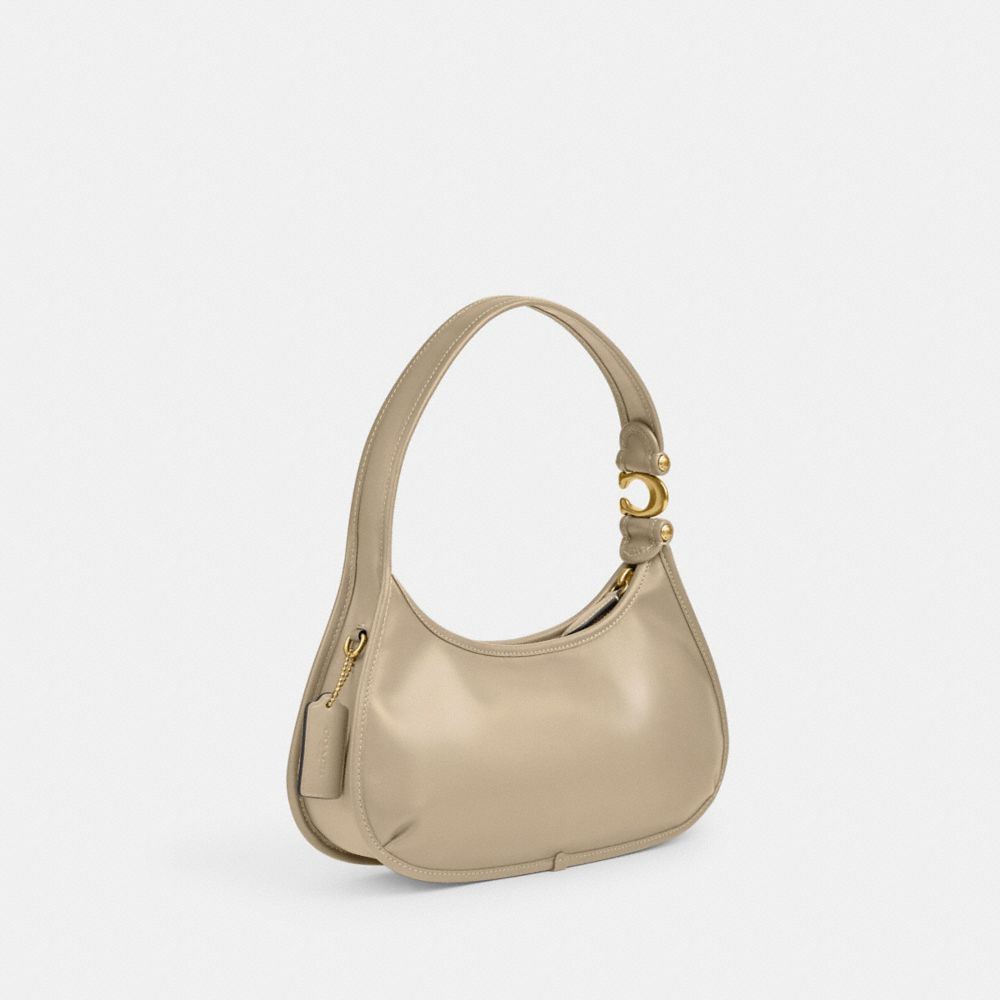 Women Coach Eve Brass Shoulder Bags White | CA_CH95078