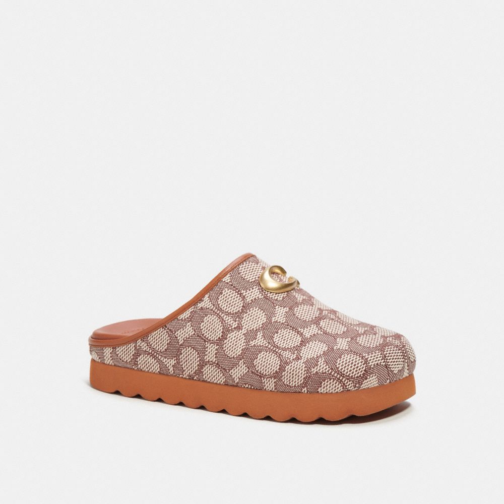 Women Coach Hadley In Signature Textile Jacquard Cocoa Loafers Rose | CA_CH78137