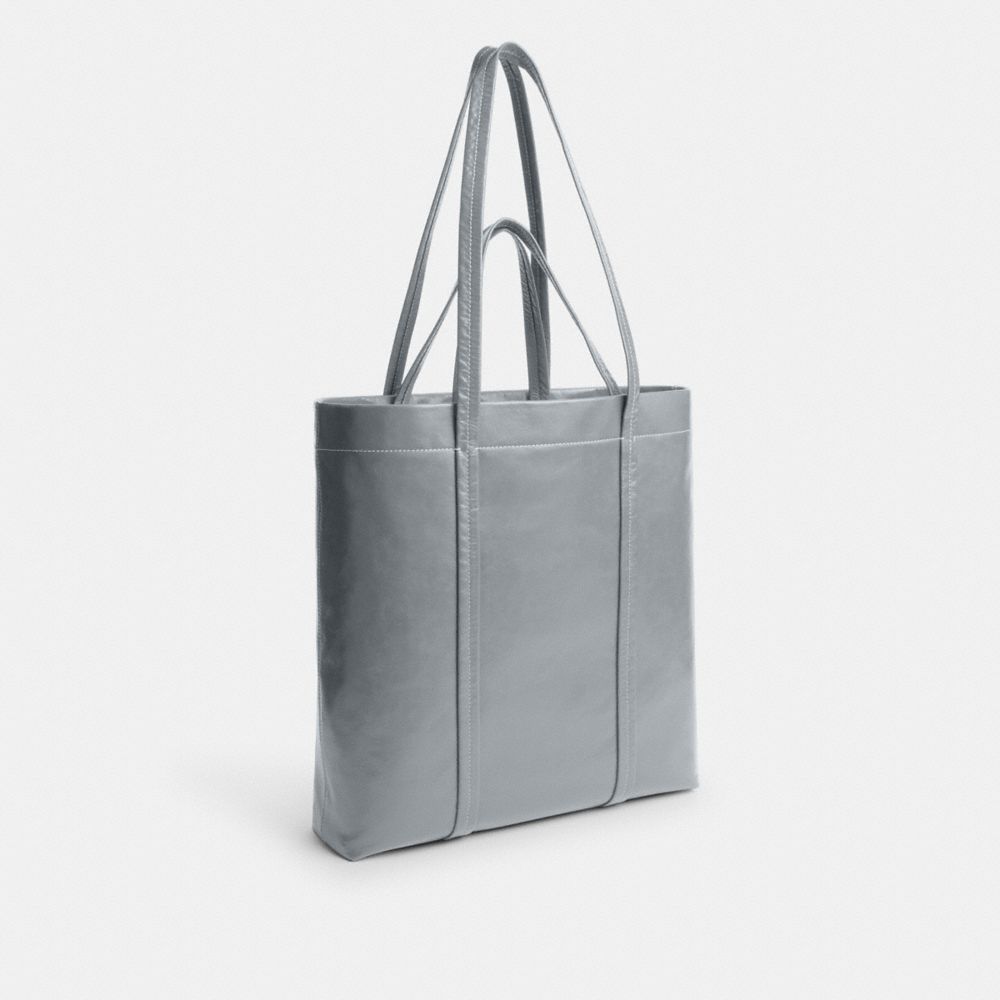 Women Coach Hall 33 Tote Bag Grey Blue | CA_CH12056