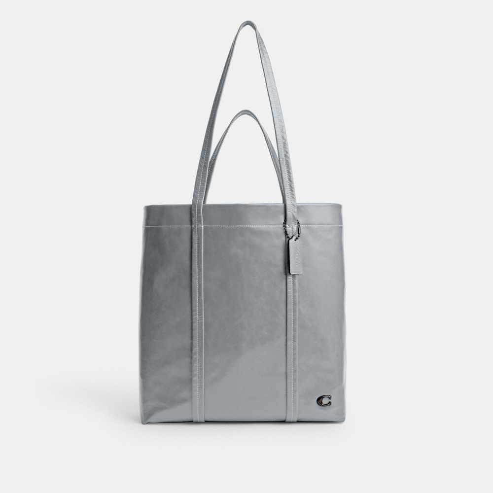 Women Coach Hall 33 Tote Bag Grey Blue | CA_CH12056