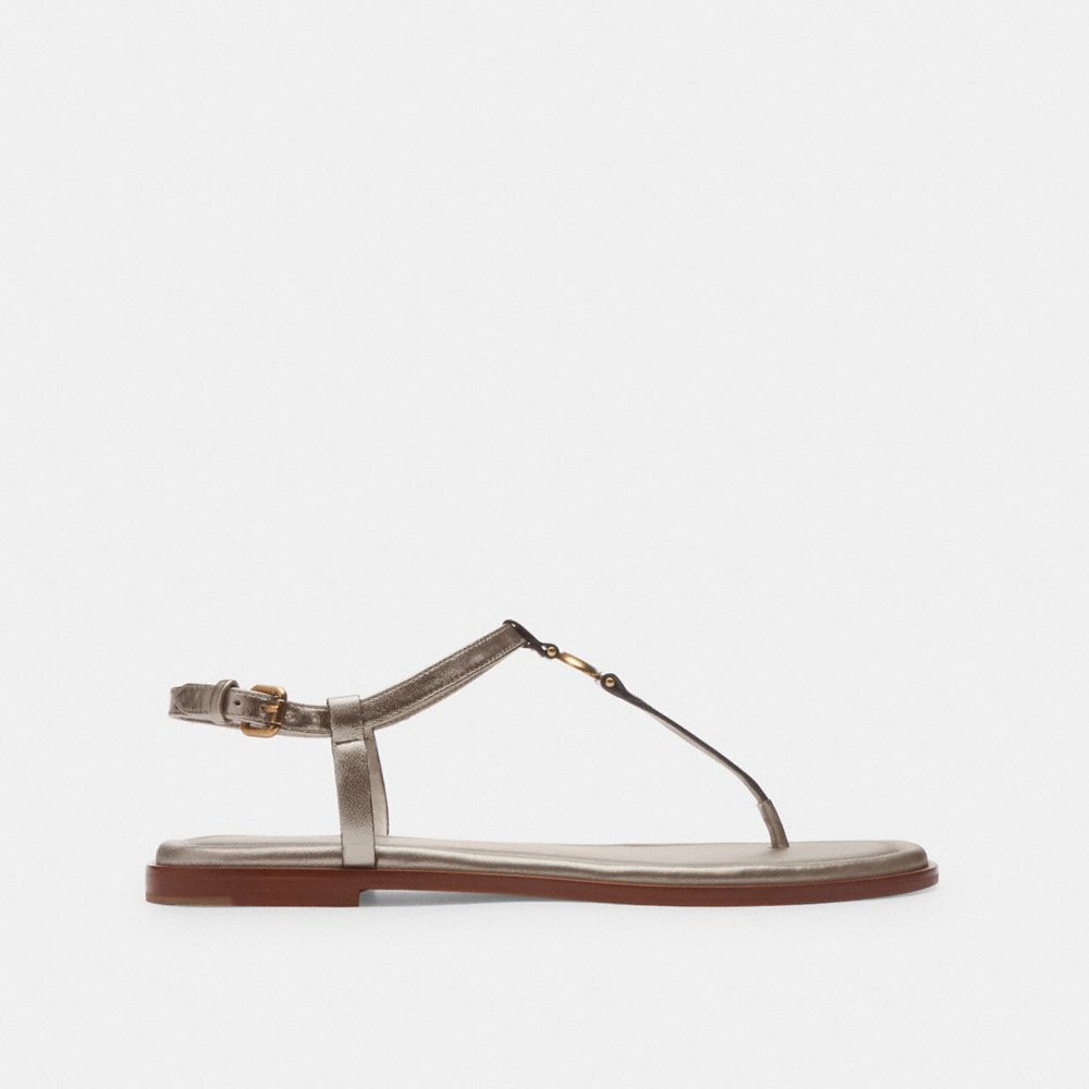 Women Coach Jessica Champagne Sandals Brown | CA_CH80606