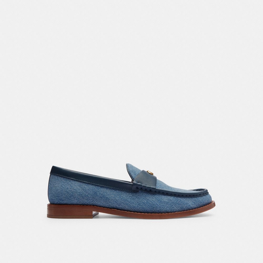 Women Coach Jolene Indigo Denim Loafers Indigo Blue | CA_CH84905