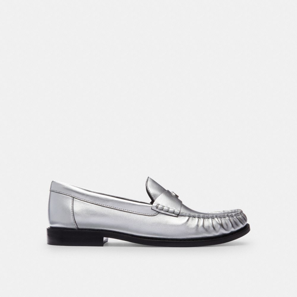 Women Coach Jolene Loafers Silver | CA_CH33932