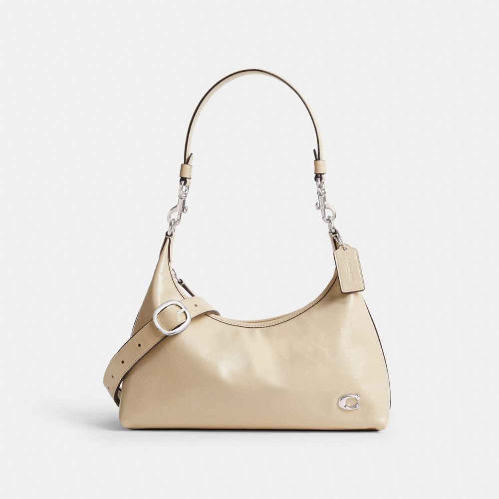 Women Coach Juliet Shoulder Bags Silver / White | CA_CH39942