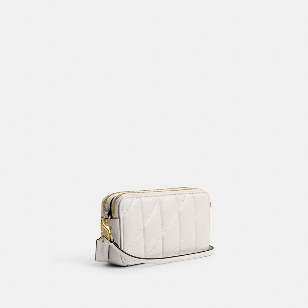 Women Coach Kira With Pillow Quilting Nappa Leather Crossbody Bags White | CA_CH80143