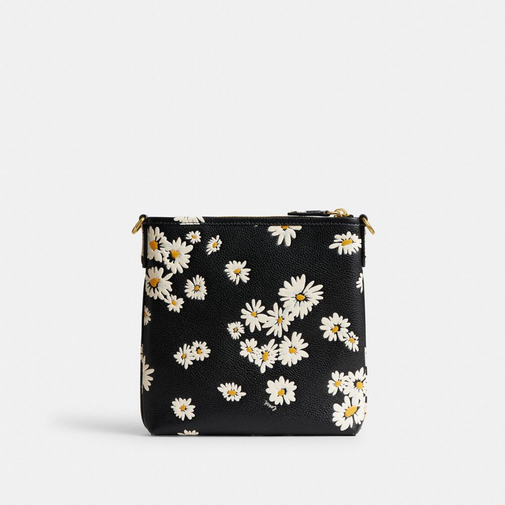 Women Coach Kitt Messenger With Floral Print Brass Crossbody Bags Multicolor | CA_CH40920