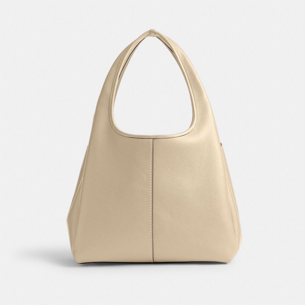 Women Coach Lana Polished Pebble Leather Shoulder Bags White | CA_CH87012