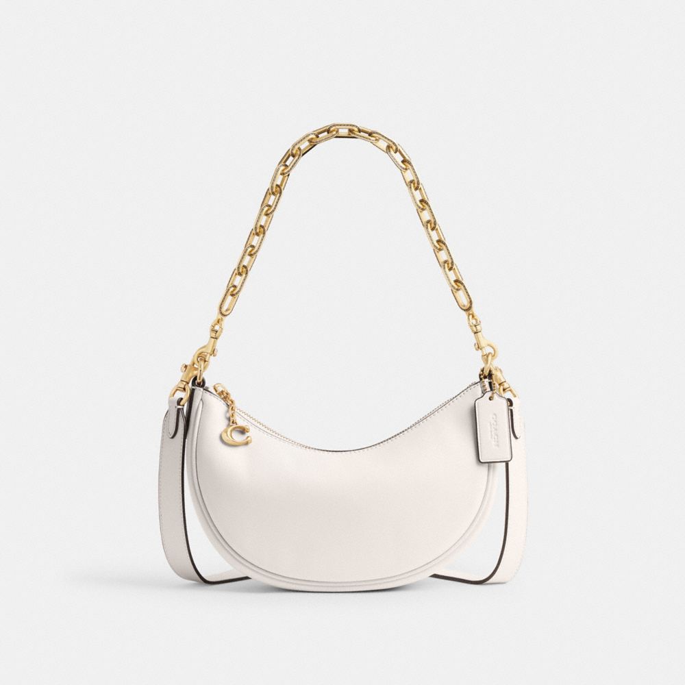 Women Coach Mira Brass Shoulder Bags White | CA_CH30768